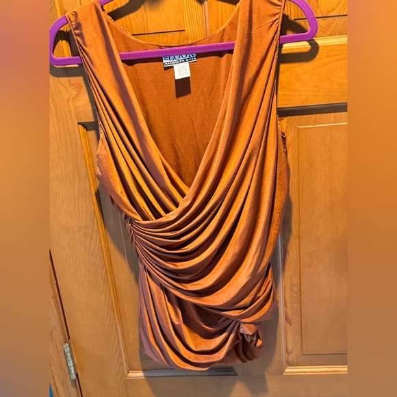 Randolph Duke Ruched Drape Top - Picture 1 of 7